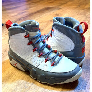 Nike Air Jordan 9 RETRO WHITE FIRE RED COOL GREY PLAYOFF CT8019-162 Size 9.5